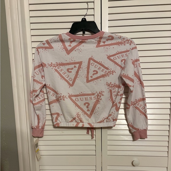 GUESS Girls Pink and White  Sweatshirt - Picture 2 of 3